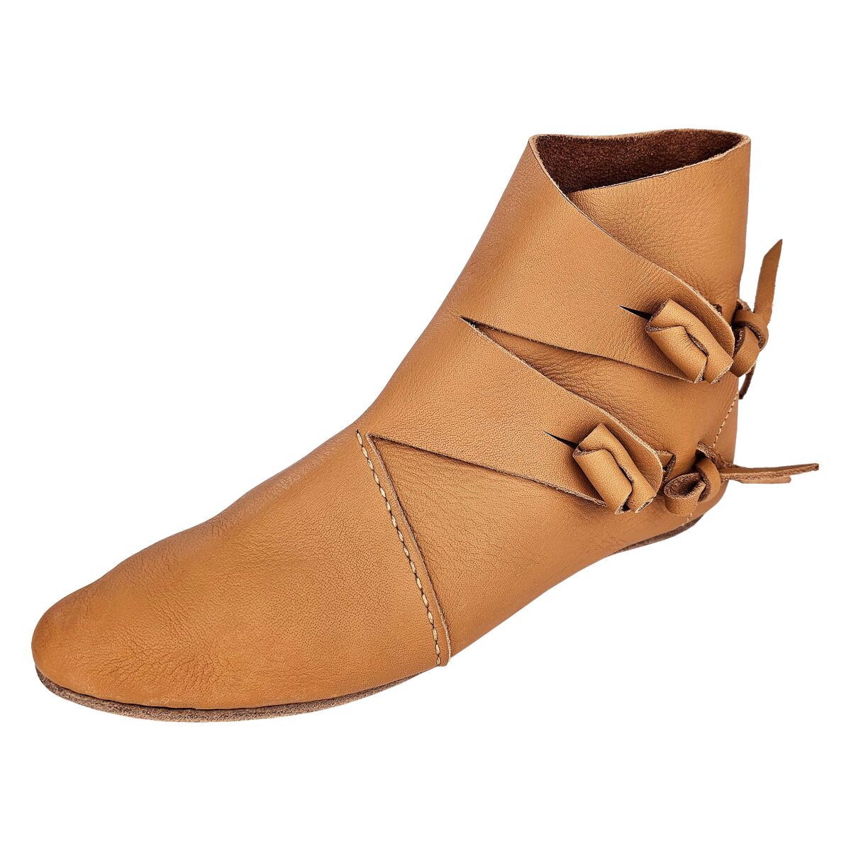 wendegenähte Wikinger Schuhe Typ Jorvik Naturbraun 39