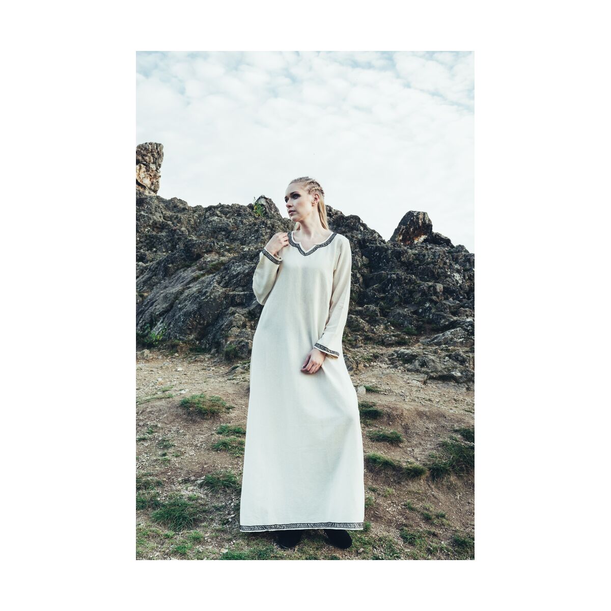 Wikingerkleid "Brigida" Natur XL