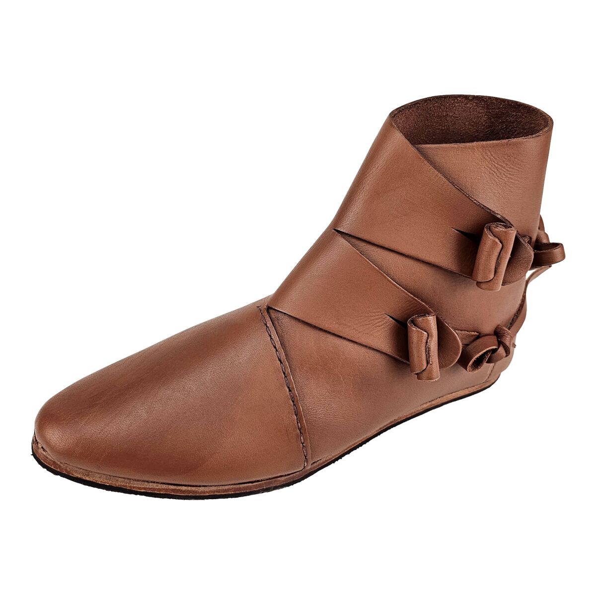 Wikinger Schuhe Jorvik Dunkelbraun mit Gummisohle 39
