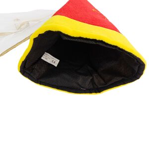 Burgfräulein Hut rot / gelb mit Schleier