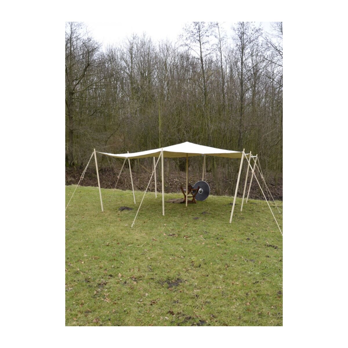 Lagerplane / Sonnensegel mit Schlaufen, 250g/m², naturfarben, 6 x 6 m
