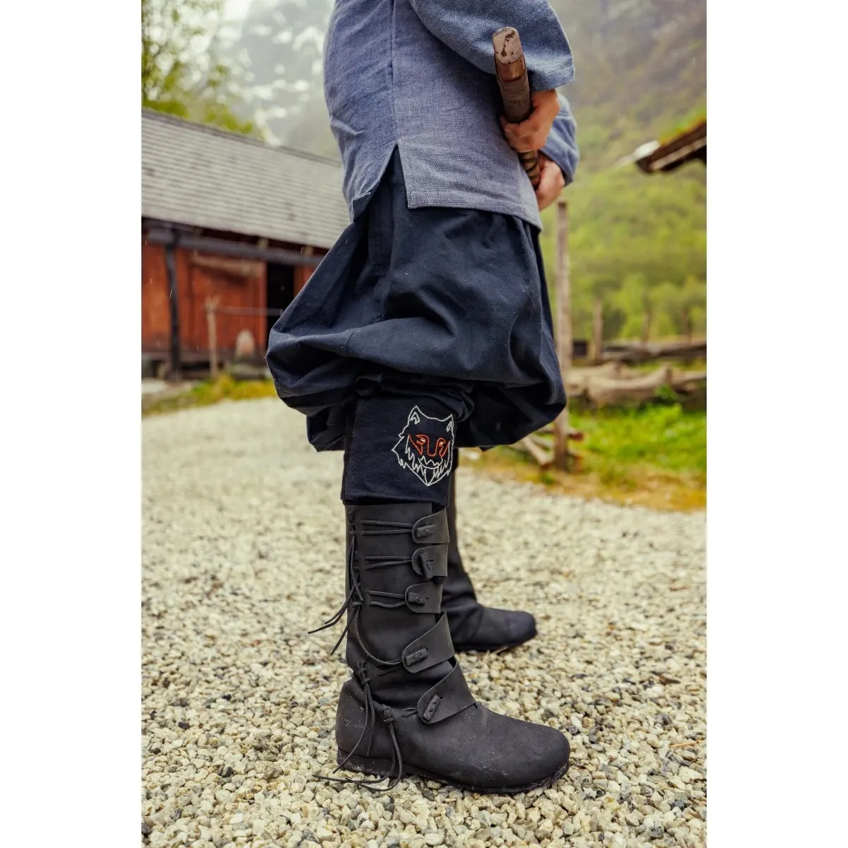 Wadenwickel mit Fenrir Stickerei
