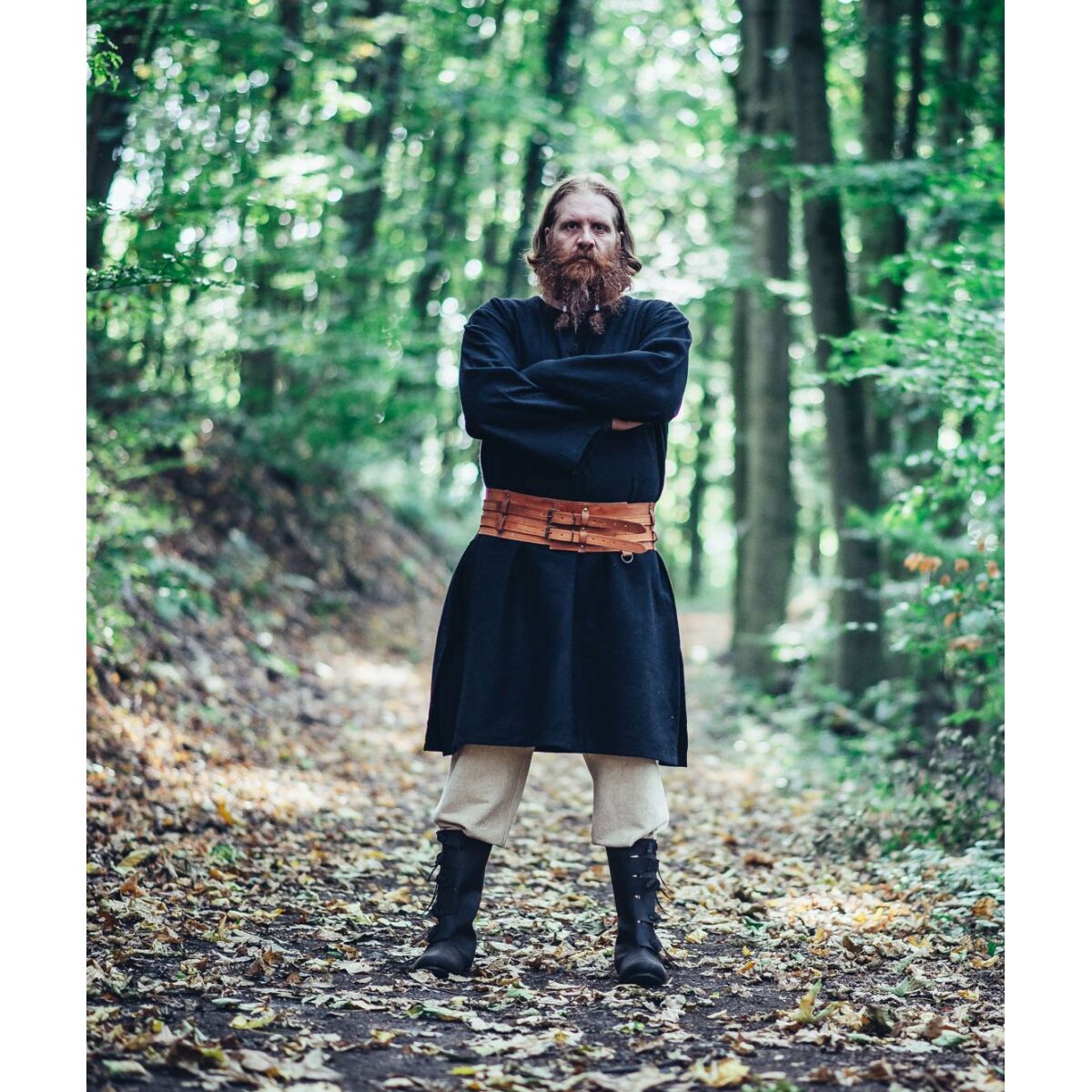Klassische Wikinger Tunika Schwarz "Thor" XXL