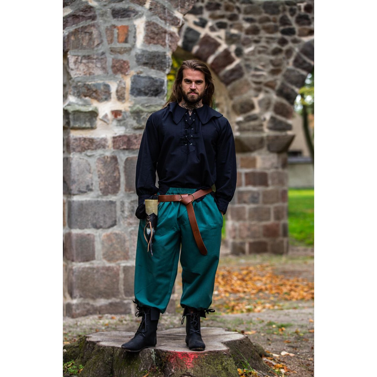 Kniebundhose Grün "Vincent" L