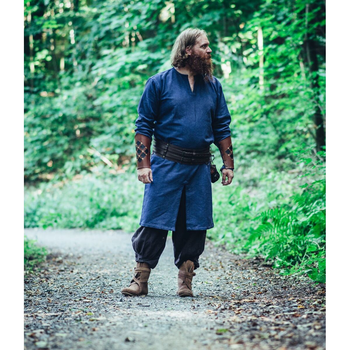 Wikinger Longtunika Dunkelblau "Lennart" XL