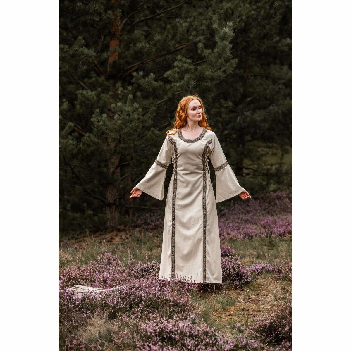 Mittelalter Baumwollkleid Natur "Angie" XL