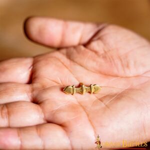Zierbeschlag gewölbte Stäbchen Messing 5er Set