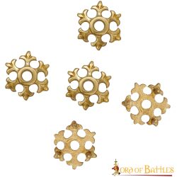 Messingbeschlag Zierbeschlag Blume 5er Set
