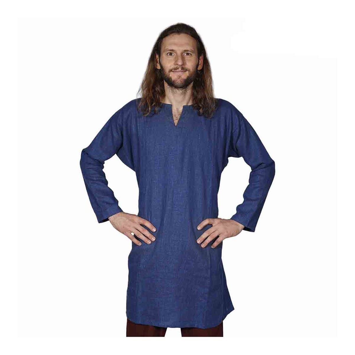 Wikinger Leinentunika blau „Erik“ XXL