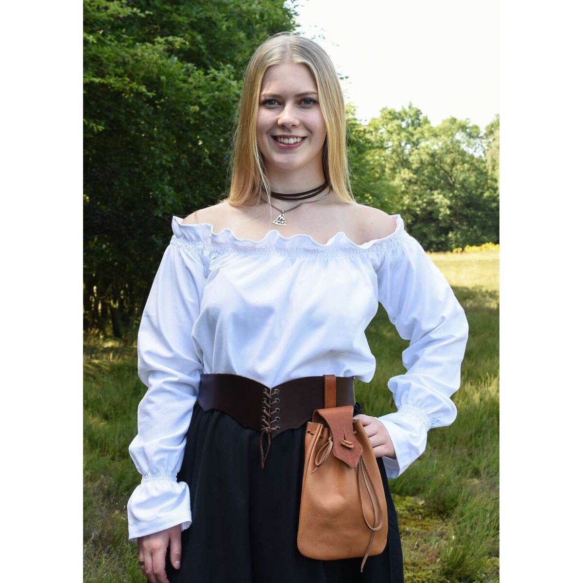 Mieder-Gürtel aus Leder Braun
