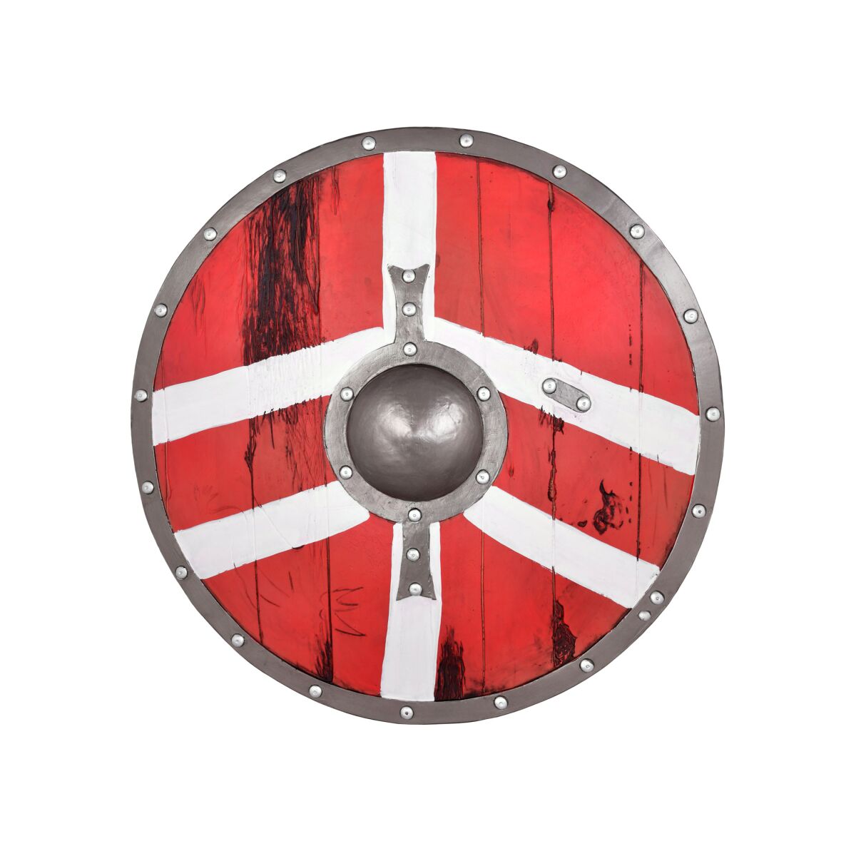 LARP Wikinger Schild, rot/weiß, 60 cm “Bjornir”