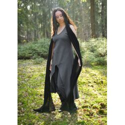 Mittelalter Kleid grau ärmellos mit Schal Köper "Ilora"