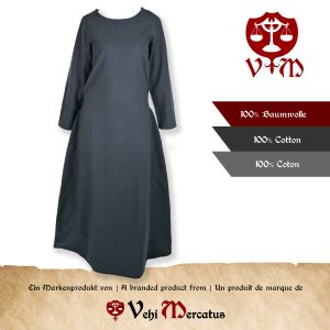Klassisches Mittelalter Kleid oder Unterkleid blau "Amalie" XXXL, B-Ware
