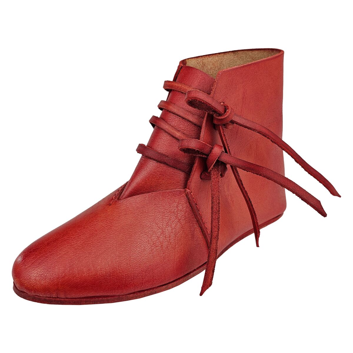 Mittelalter Schuhe Typ London einfach genagelte Sohle Korduan-Rot Gr. 42