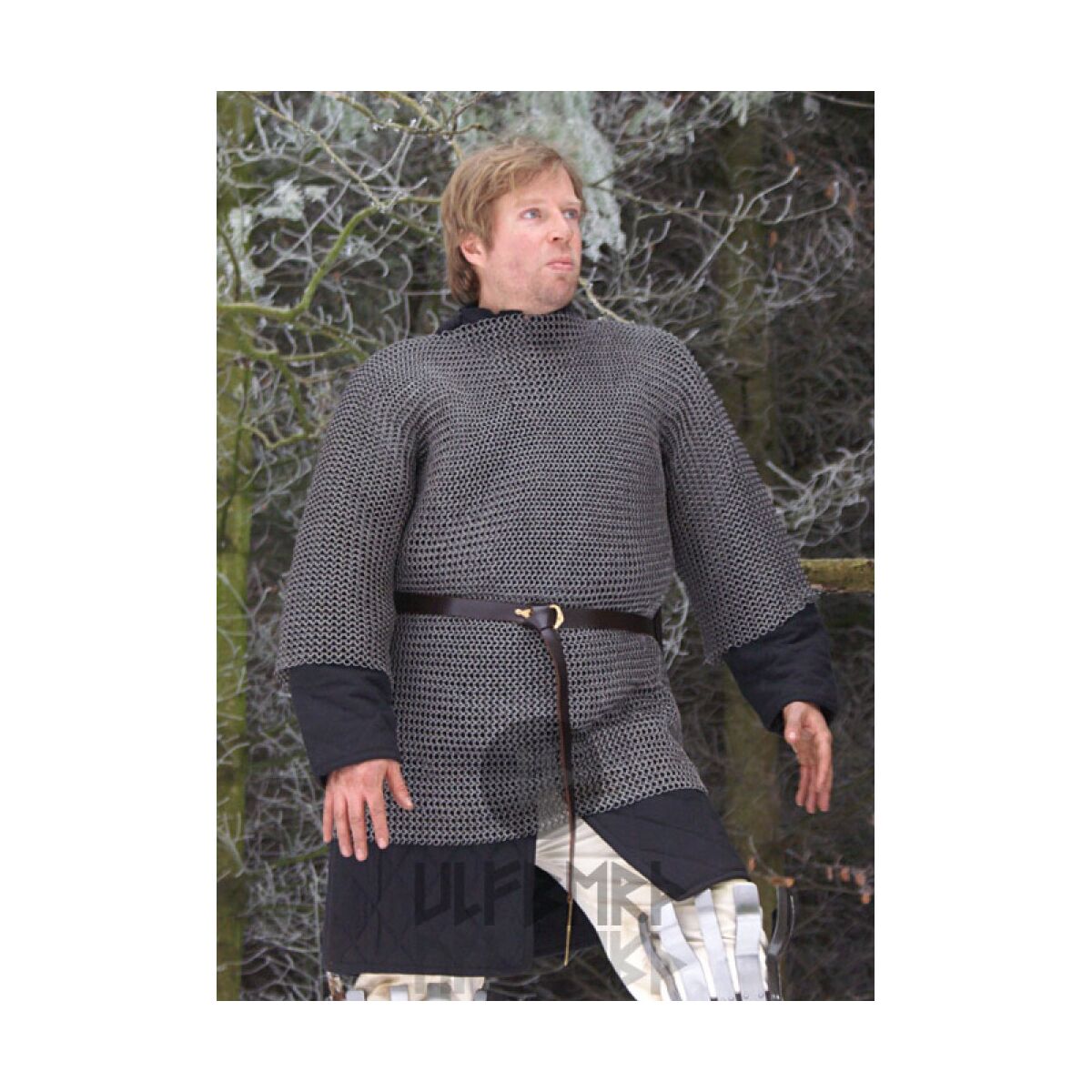 Kettenhemd Haubergeon, Rundringe mit Rundnieten, Ø 8mm, 1,6mm breit, Aluminium L